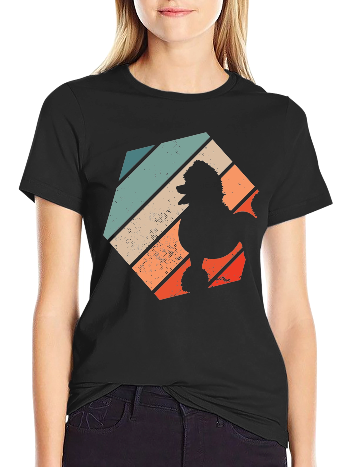 Retro Poodle Graphic Tee - Stylish Dog Lover T-Shirt