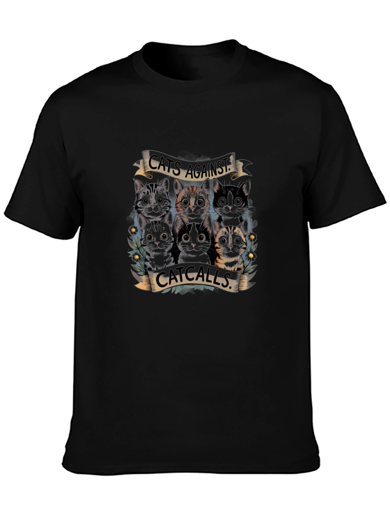 Cats Against Catcalls Graphic T-Shirt
