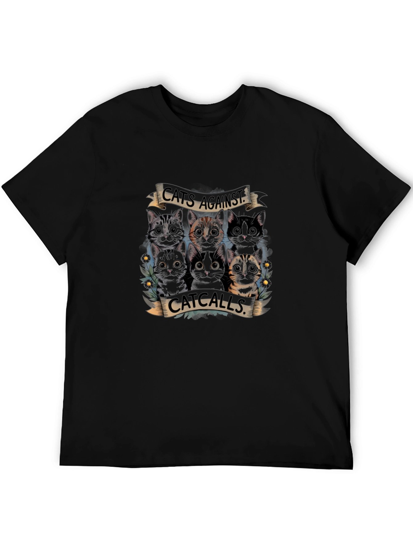 Cats Against Catcalls Graphic T-Shirt