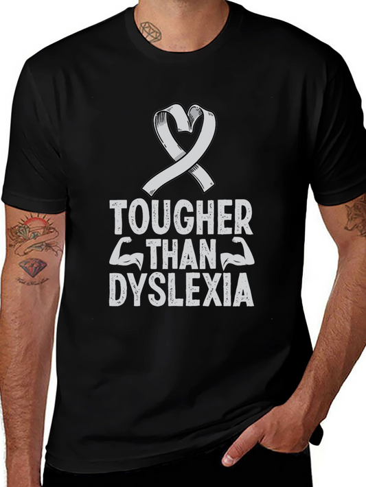 Tougher Than Dyslexia Ribbon T-Shirt