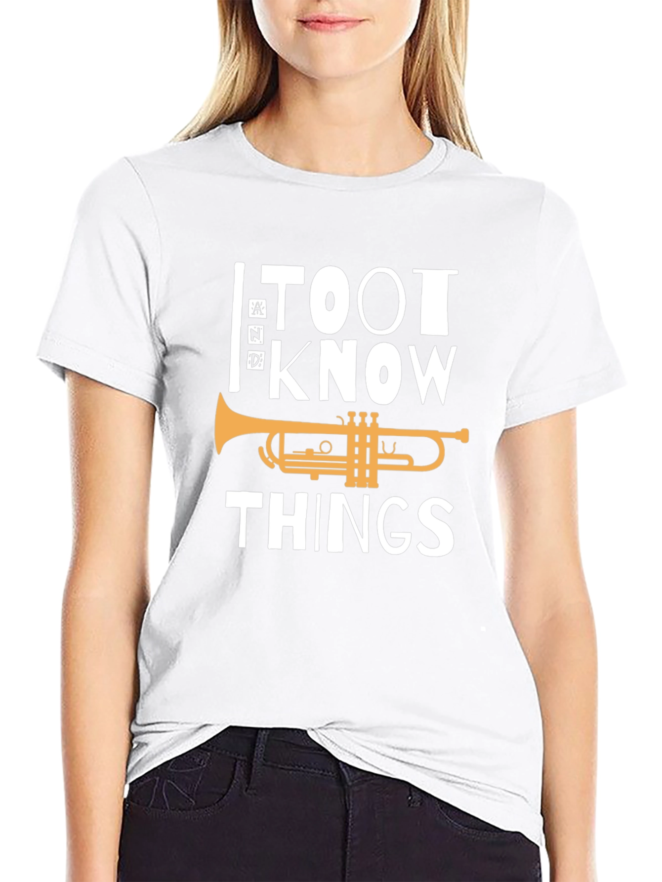 Toot and Know Things Trumpet Player Graphic Tee