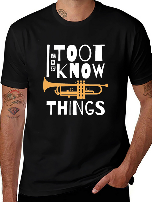Toot and Know Things Trumpet Player Graphic Tee