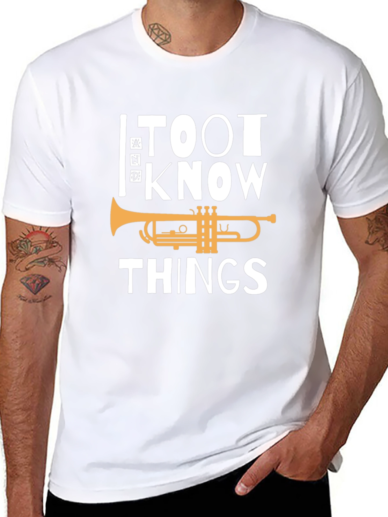 Toot and Know Things Trumpet Player Graphic Tee