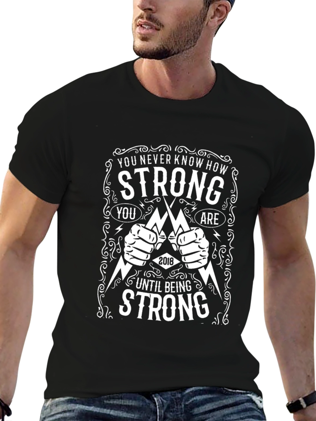Strong Graphic Tee - Motivational Workout Shirt