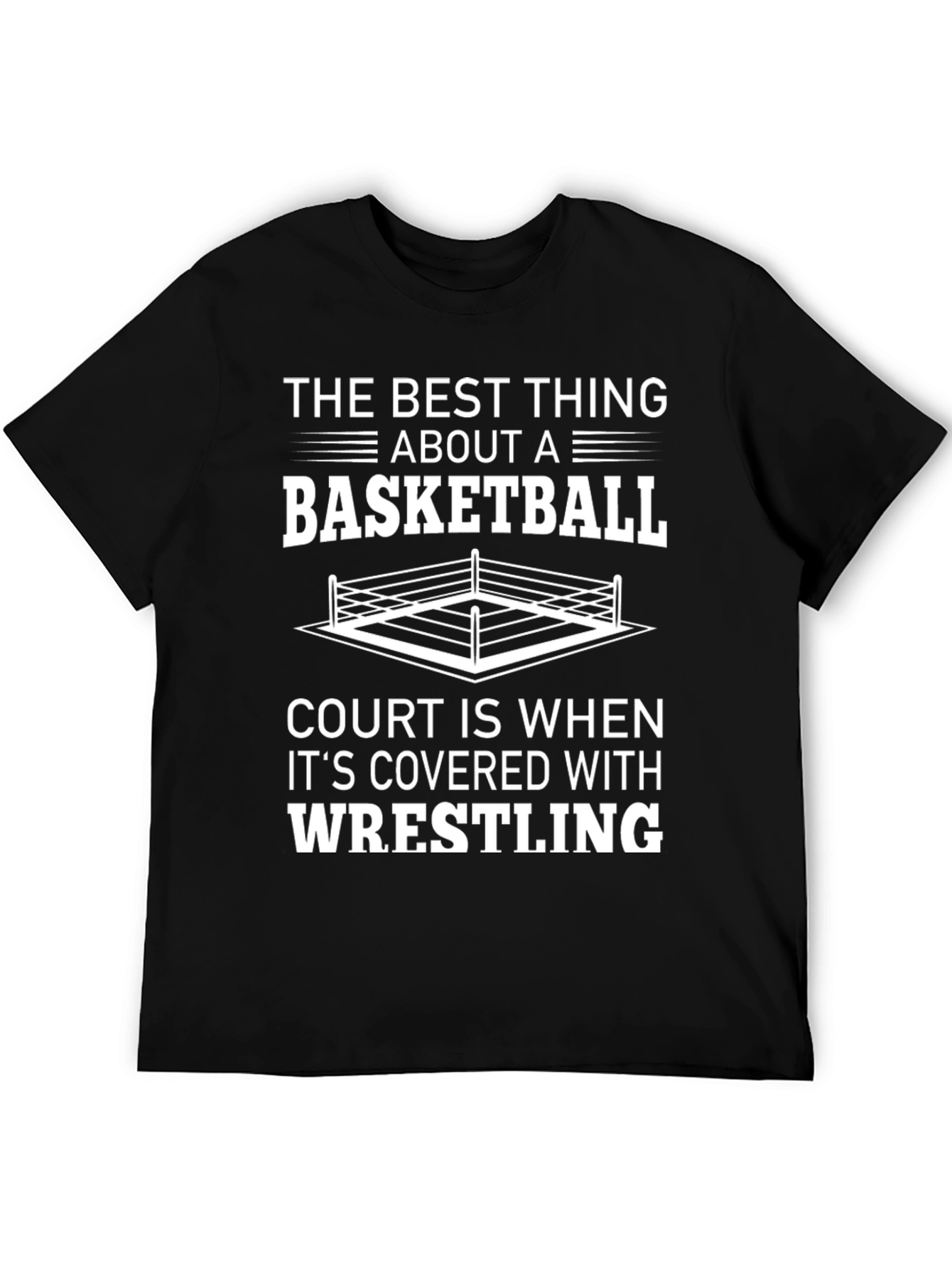 Funny Wrestling Basketball Court T-Shirt