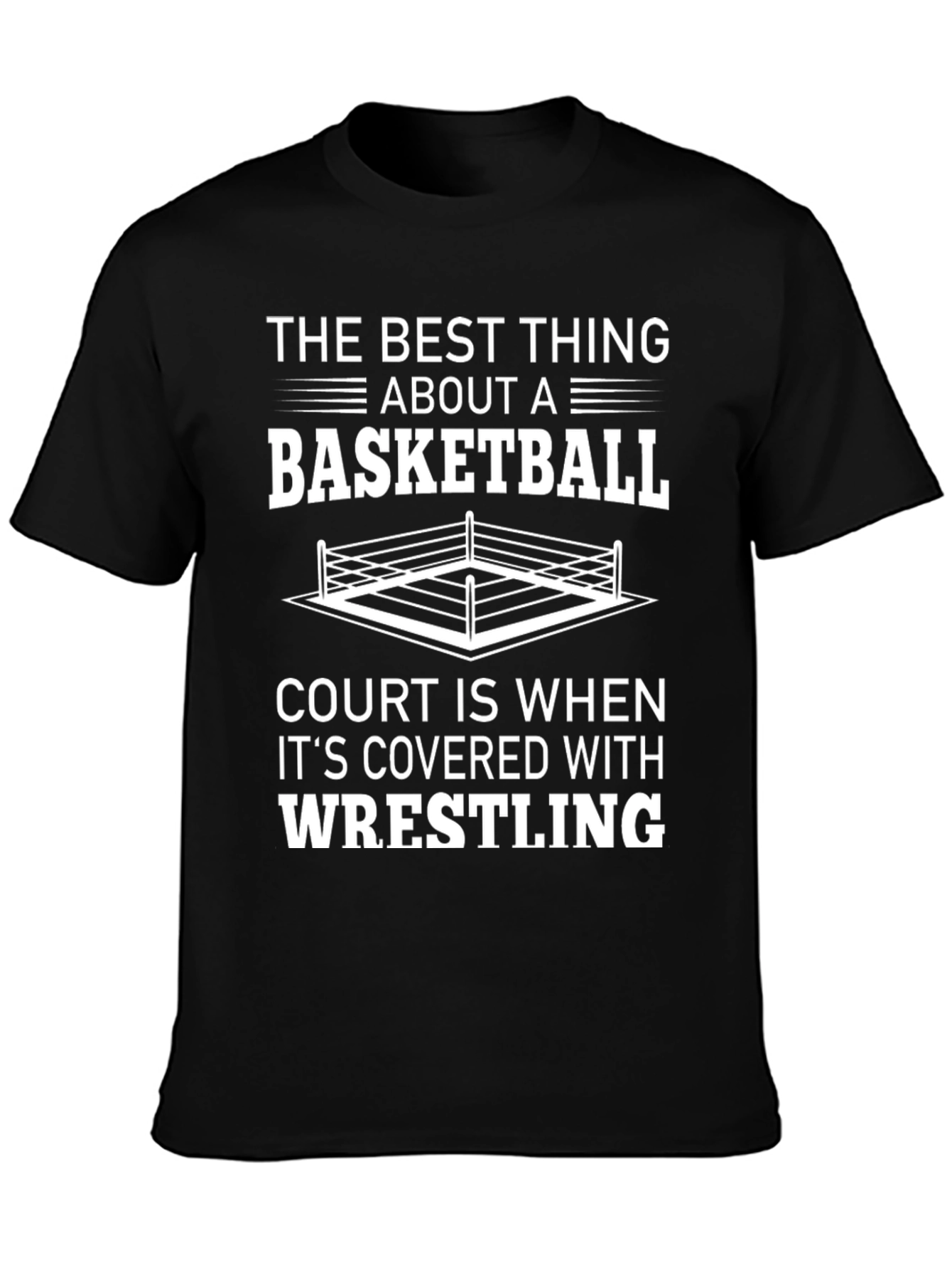 Funny Wrestling Basketball Court T-Shirt