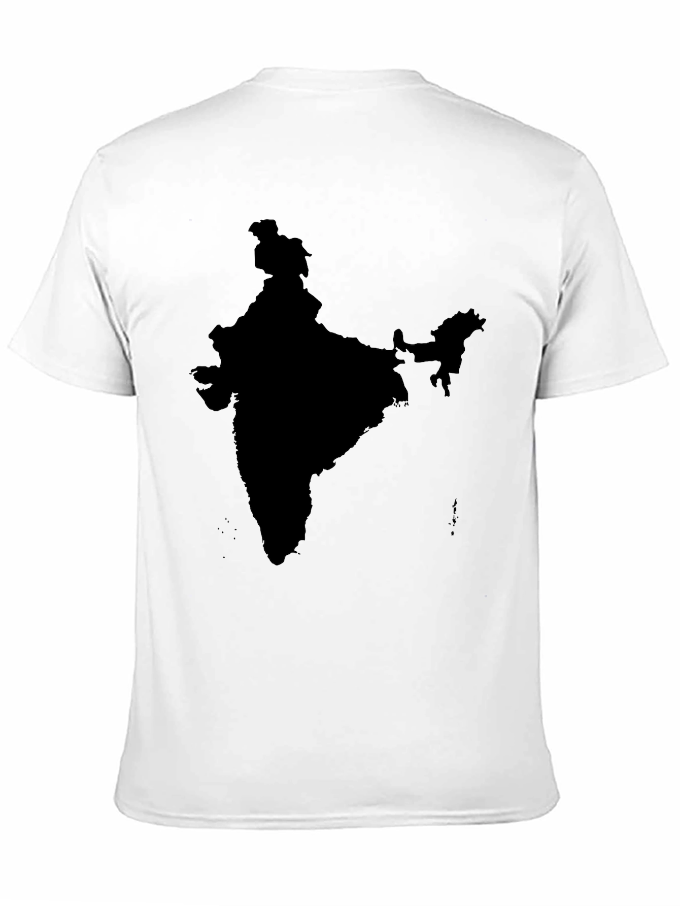 India Map Graphic Print Black T-Shirt