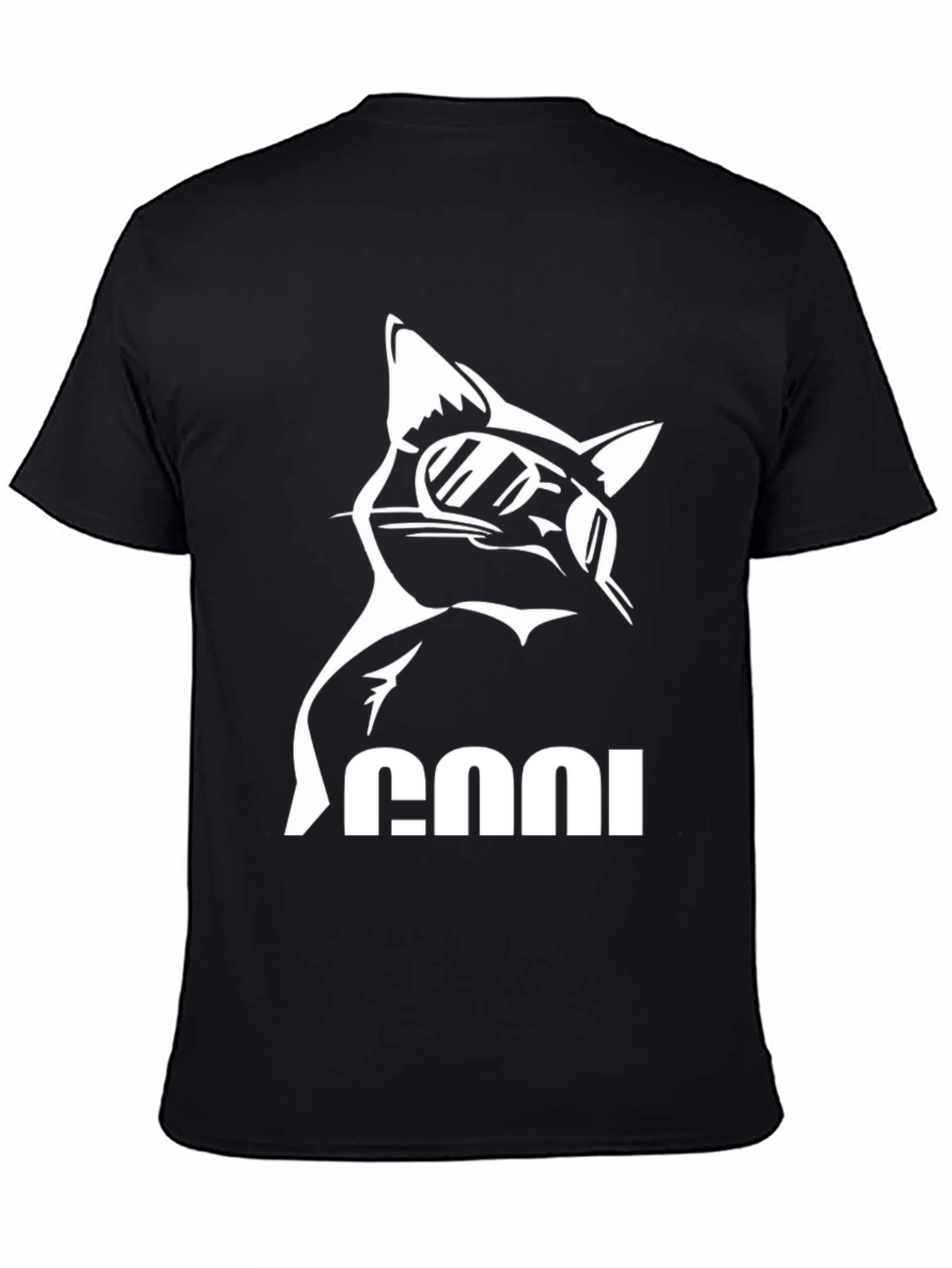 Cool Cat Graphic Tee - Black