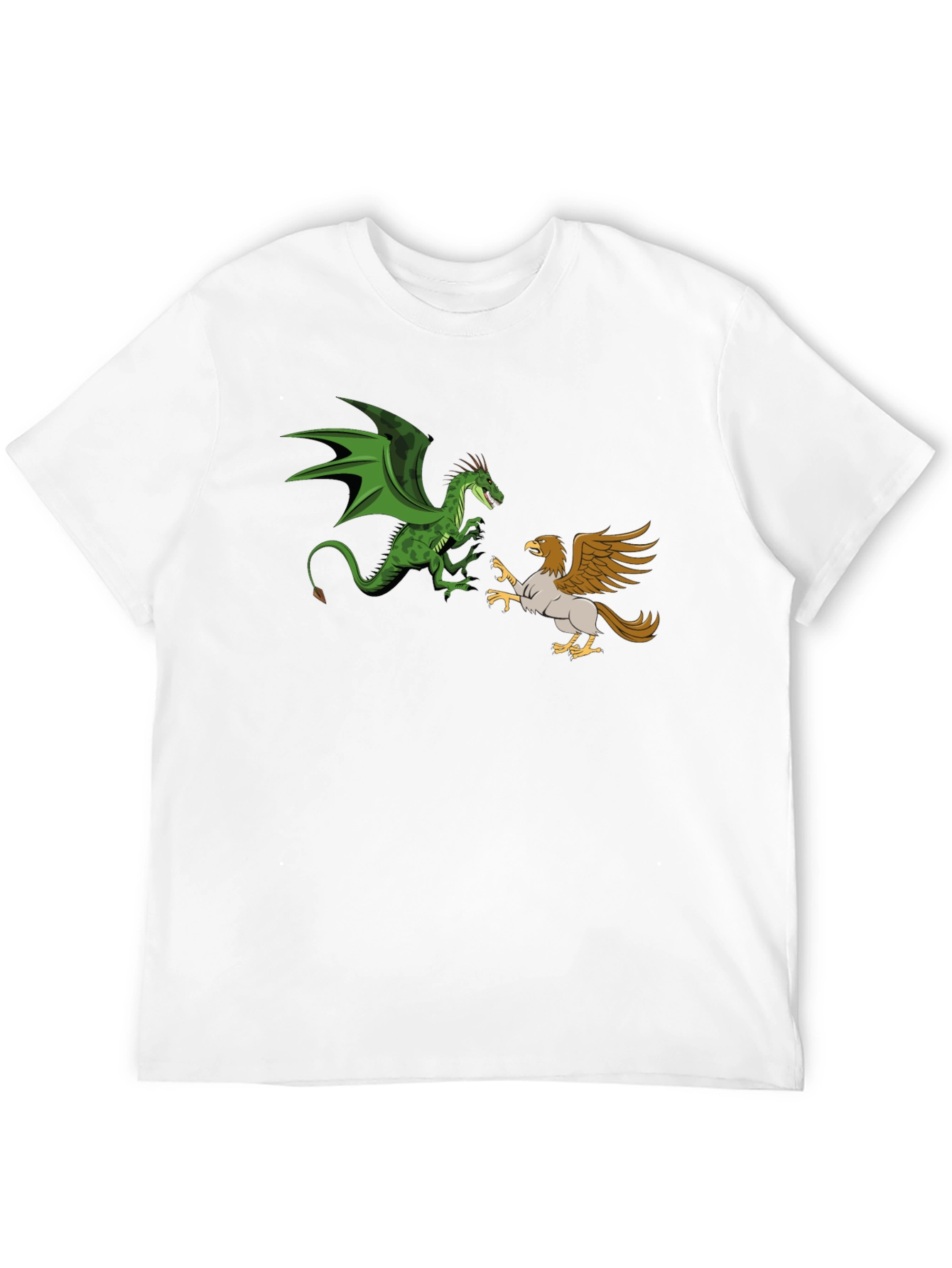 Dragon vs. Griffin Graphic Tee - Fantasy Creature Clash