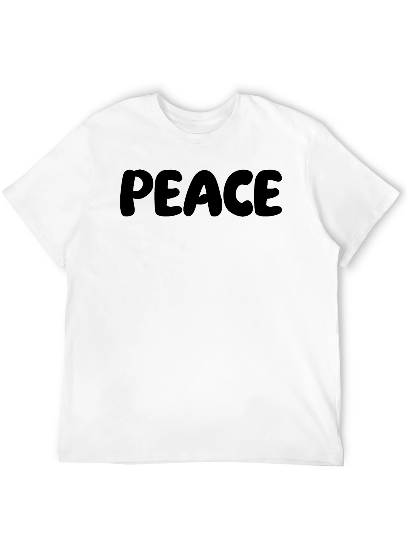 Peace Graphic Tee - Soft Black Cotton Casual Shirt