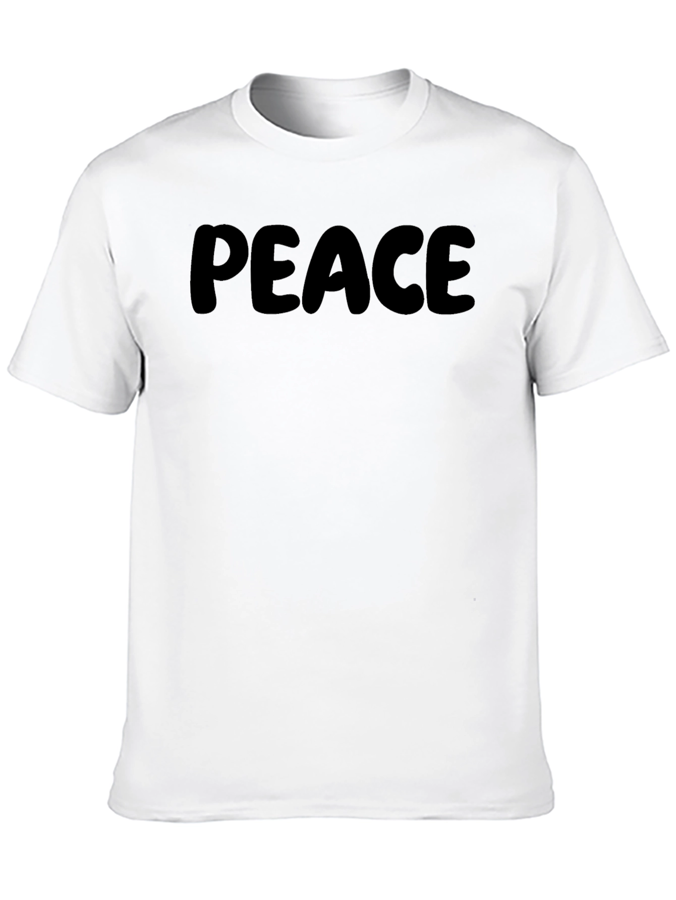 Peace Graphic Tee - Soft Black Cotton Casual Shirt