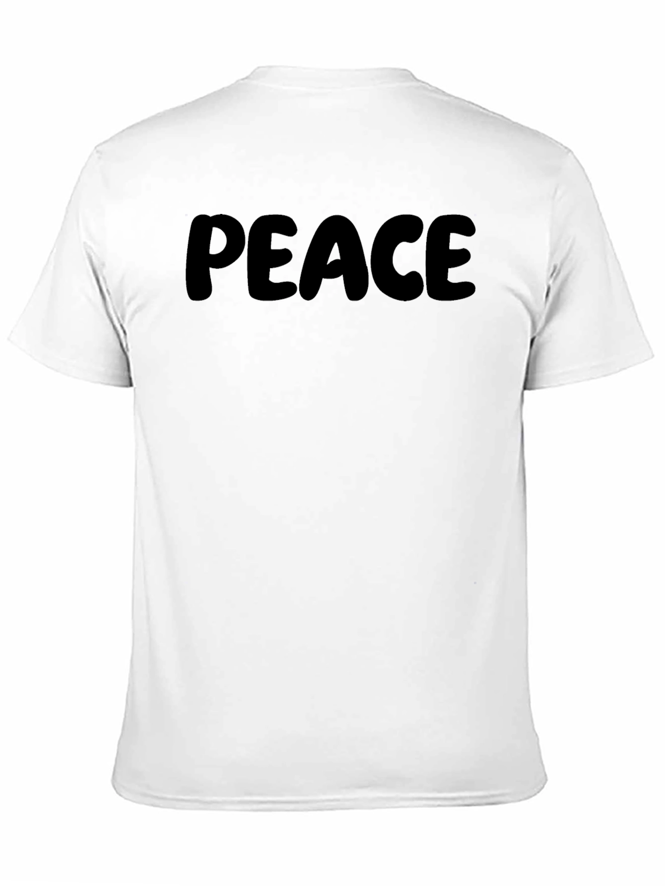 Peace Graphic Tee - Soft Black Cotton Casual Shirt