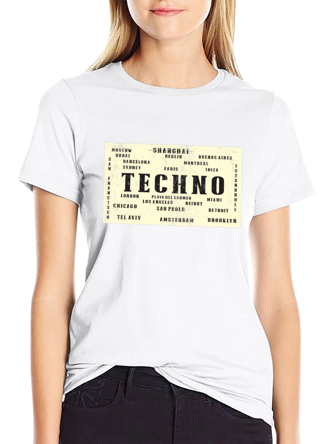 Techno City Destinations Black T-Shirt