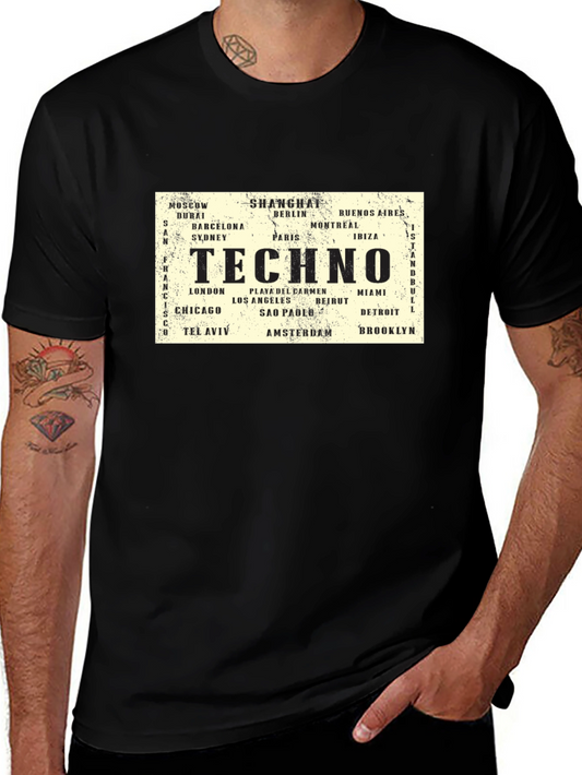 Techno City Destinations Black T-Shirt