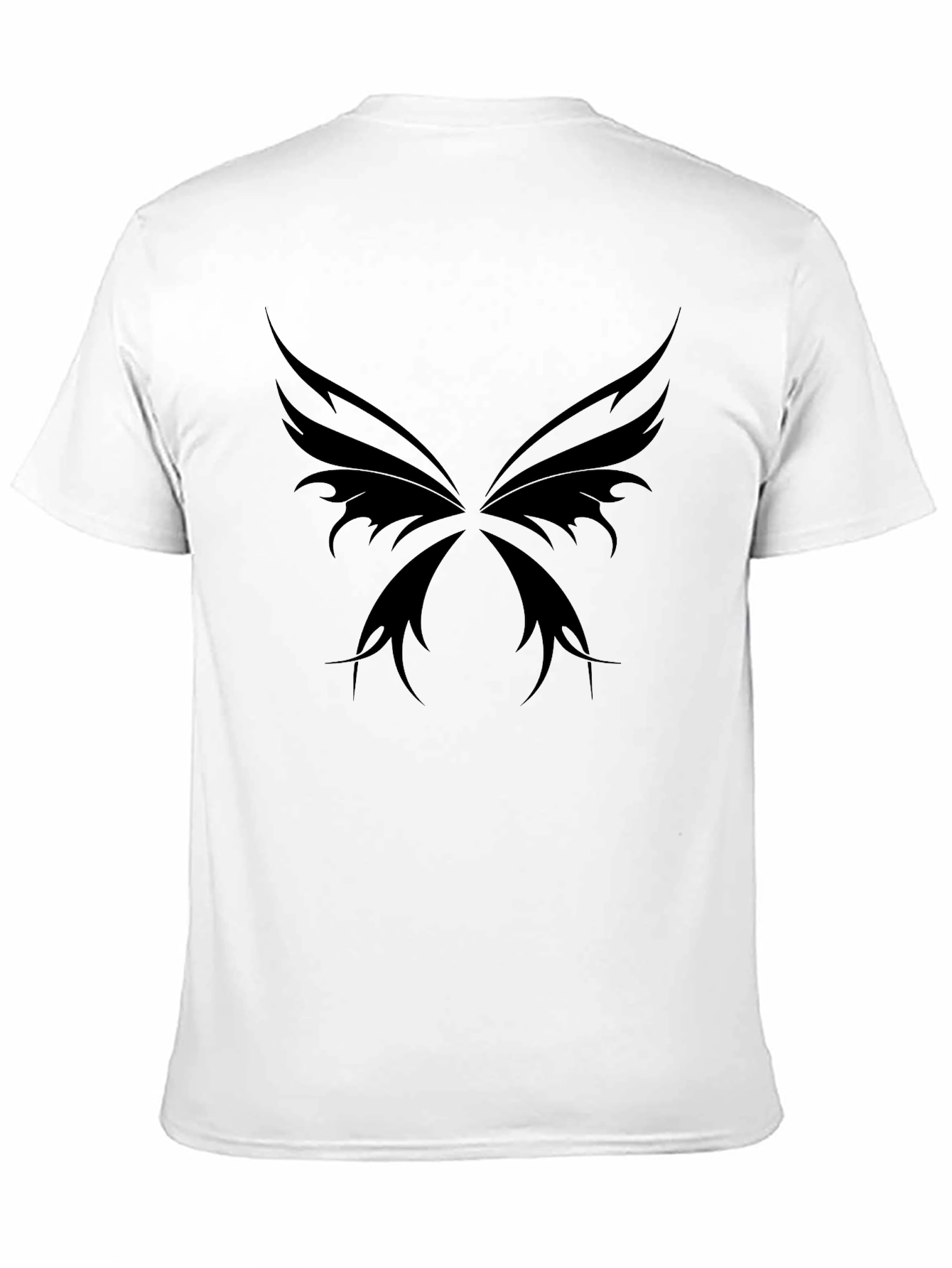 Gothic Butterfly Wing Graphic Black T-Shirt