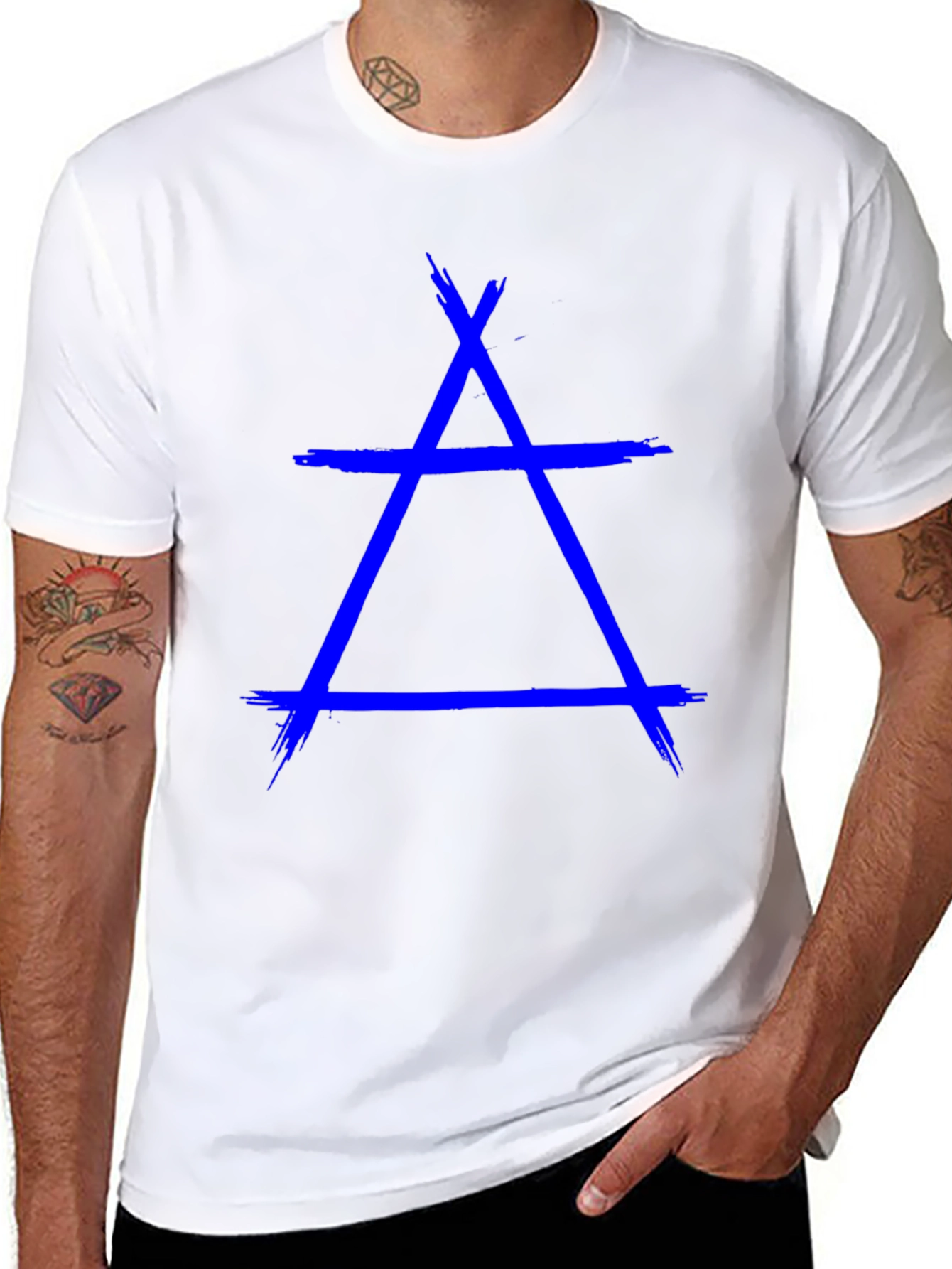 Geometric T-Shirt - Abstract Triangle Design