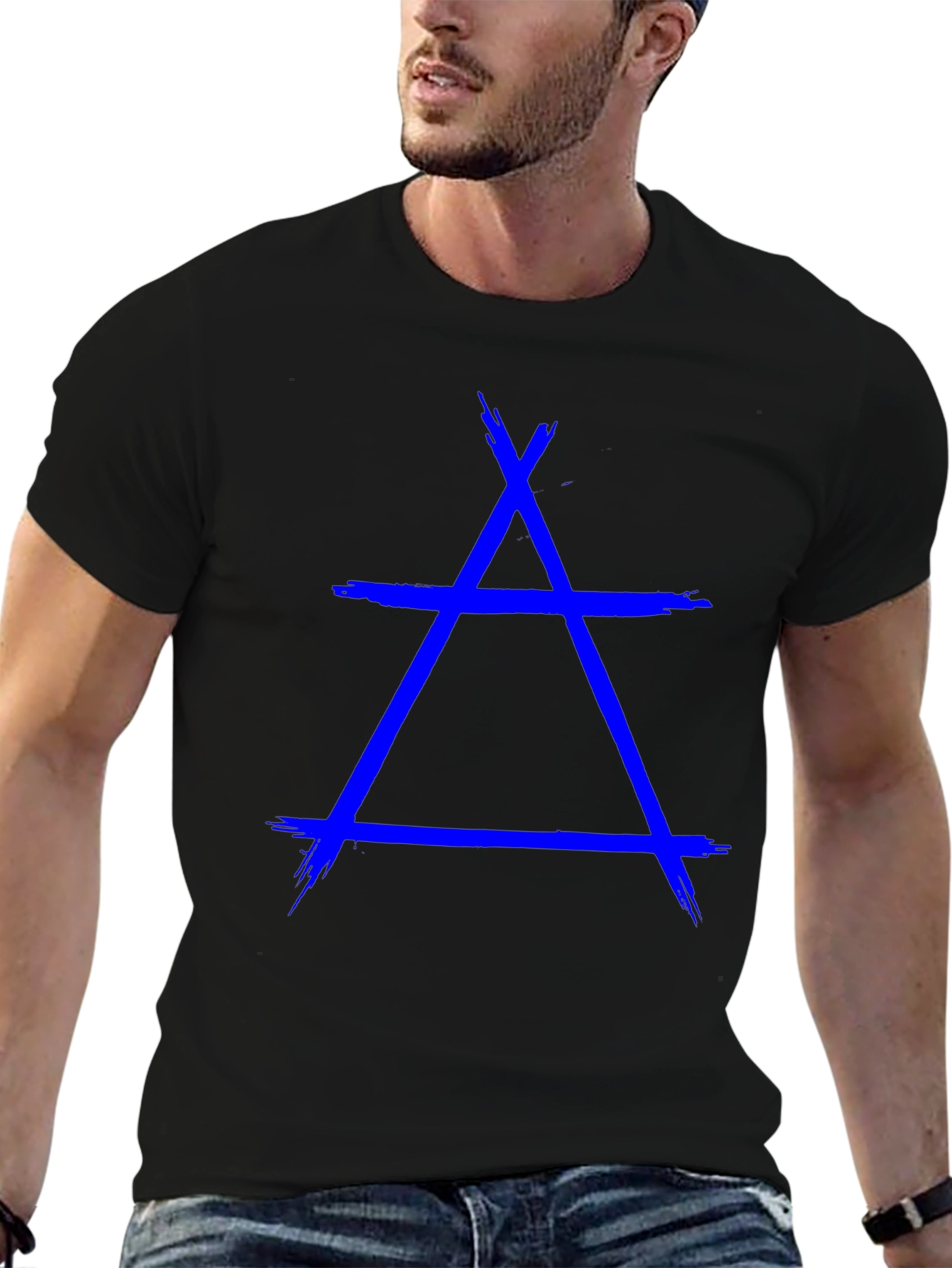 Geometric T-Shirt - Abstract Triangle Design