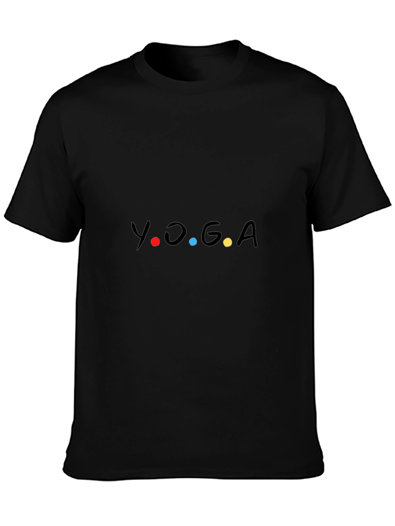 Yoga Friends Style Black T-Shirt