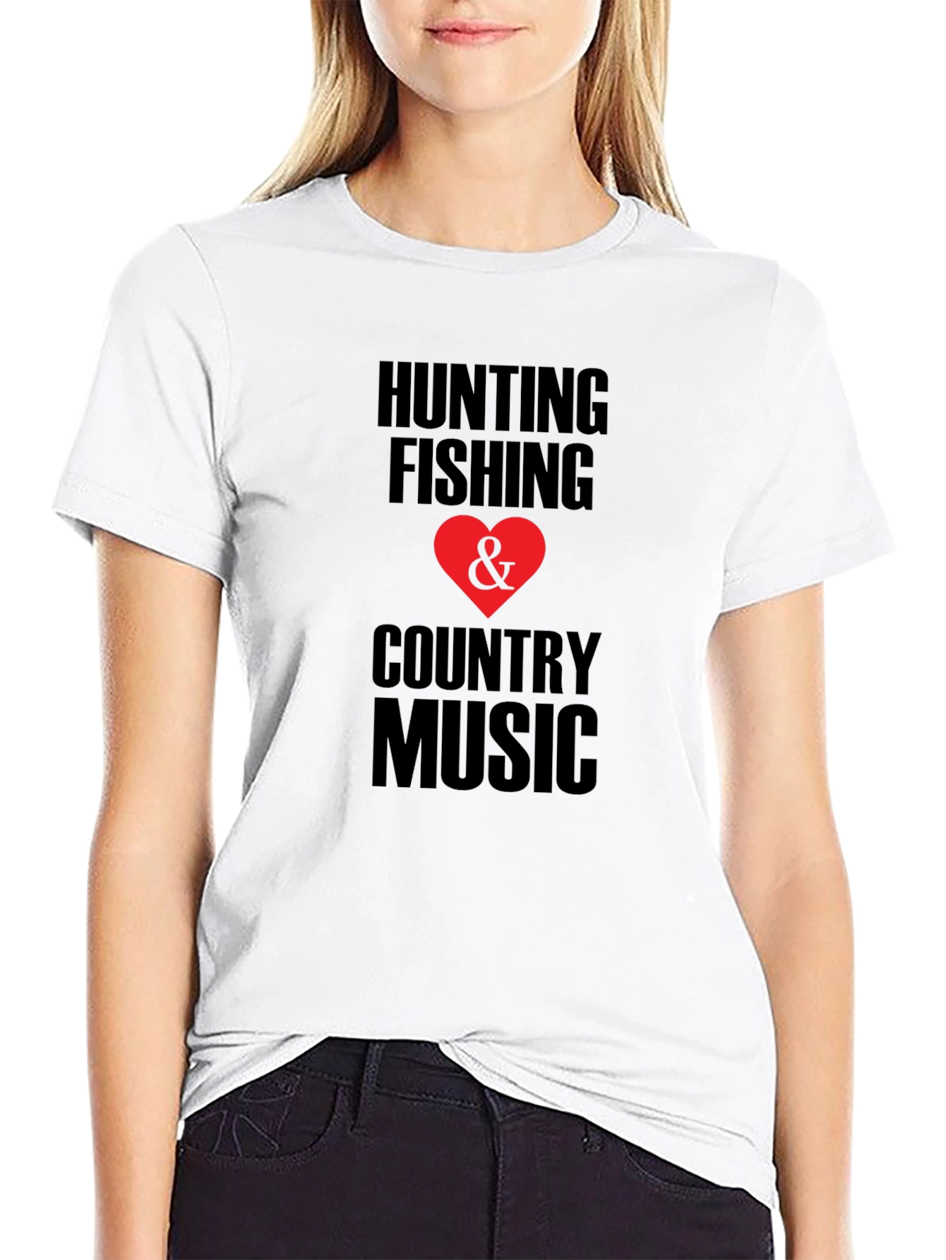 Hunting Fishing & Country Music Graphic Tee