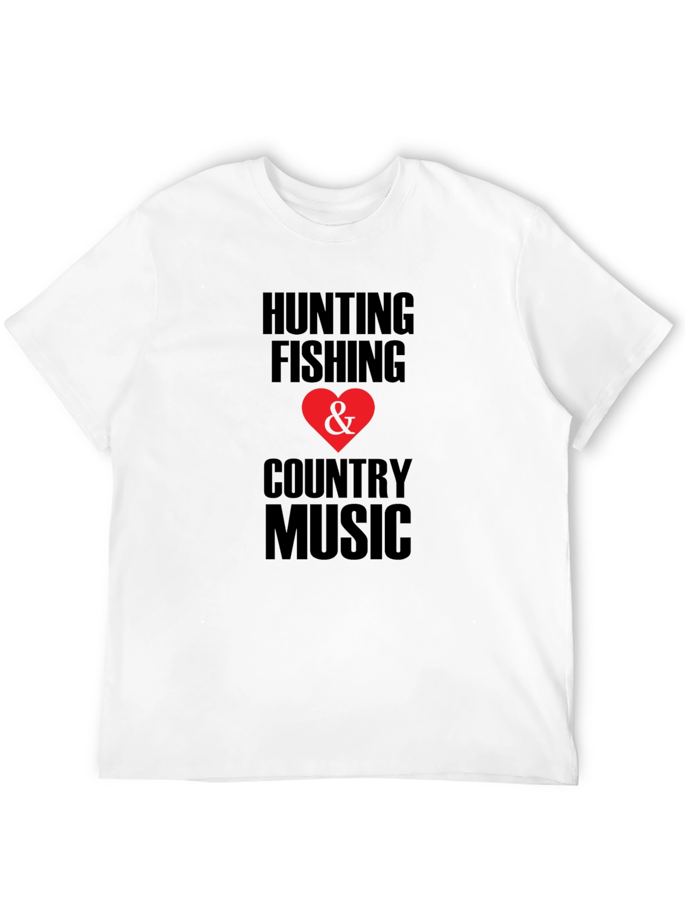 Hunting Fishing & Country Music Graphic Tee