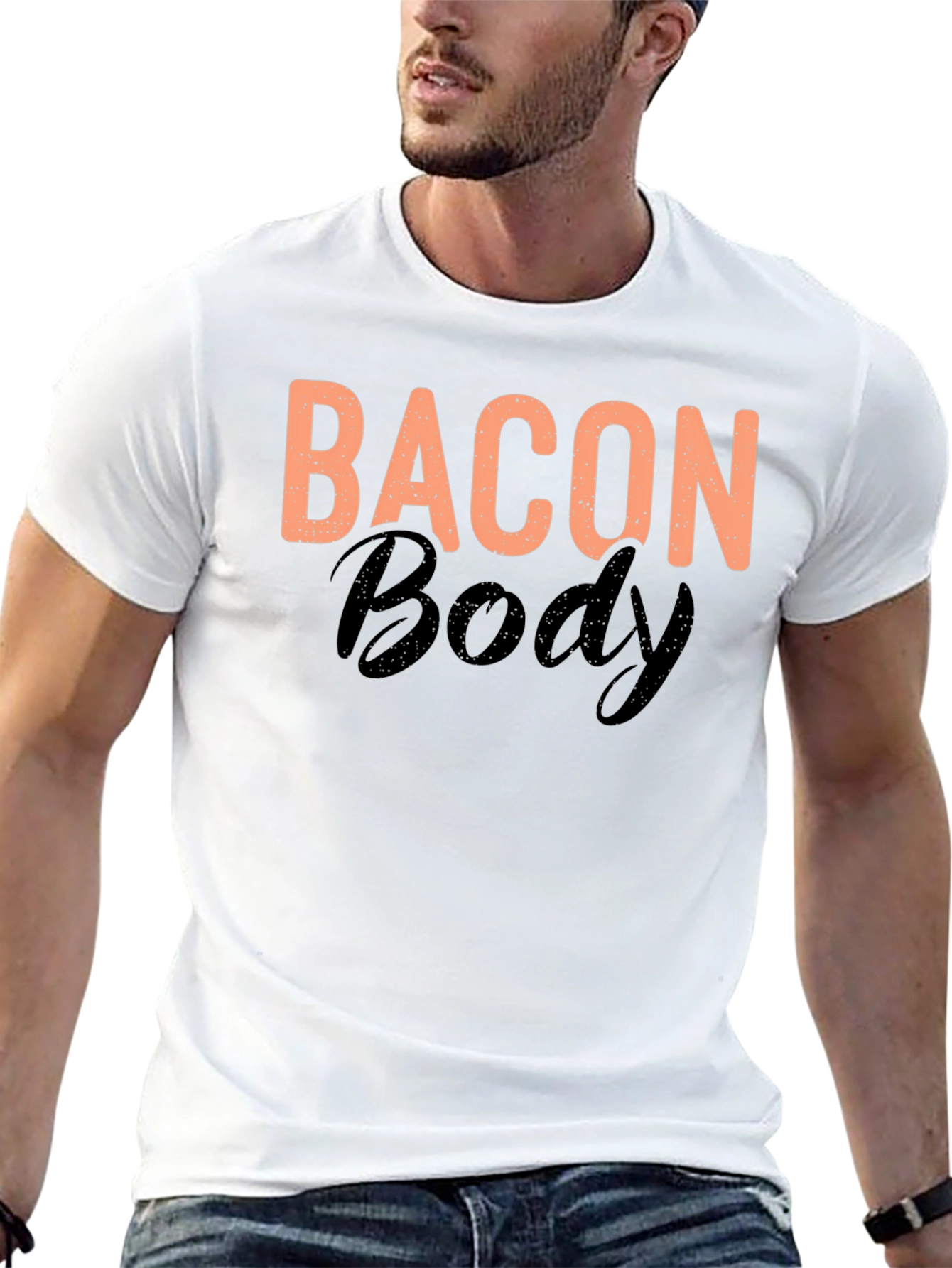 Bacon Body T-Shirt - Black Novelty Tee