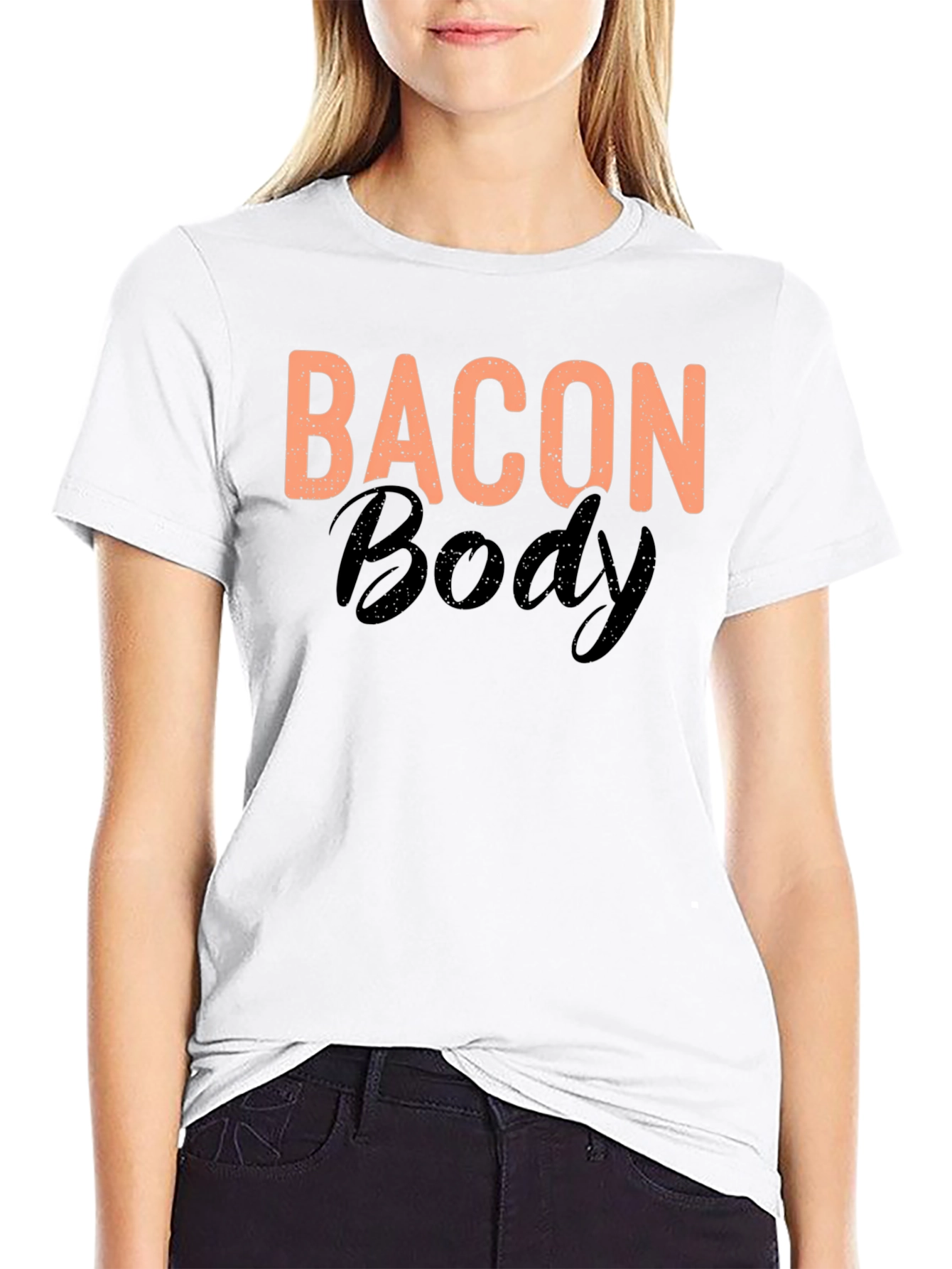 Bacon Body T-Shirt - Black Novelty Tee
