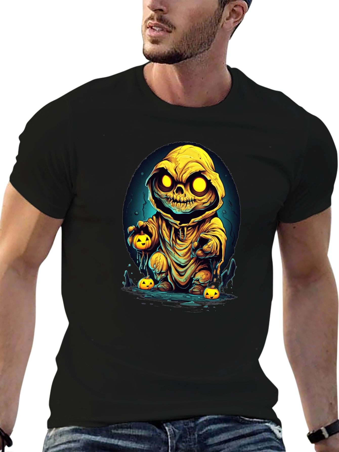 Spooky Pumpkin Character Graphic Tee