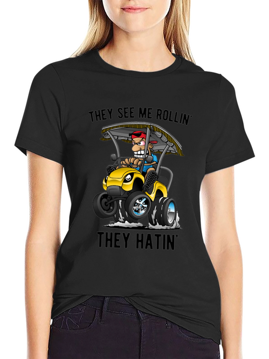 They See Me Rollin Funny Cartoon T-Shirt