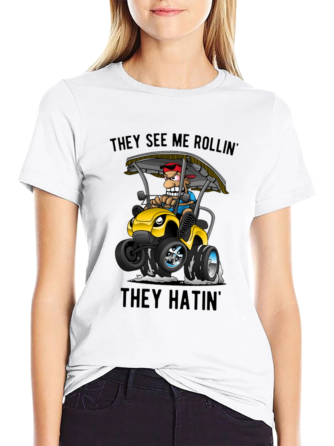 They See Me Rollin Funny Cartoon T-Shirt
