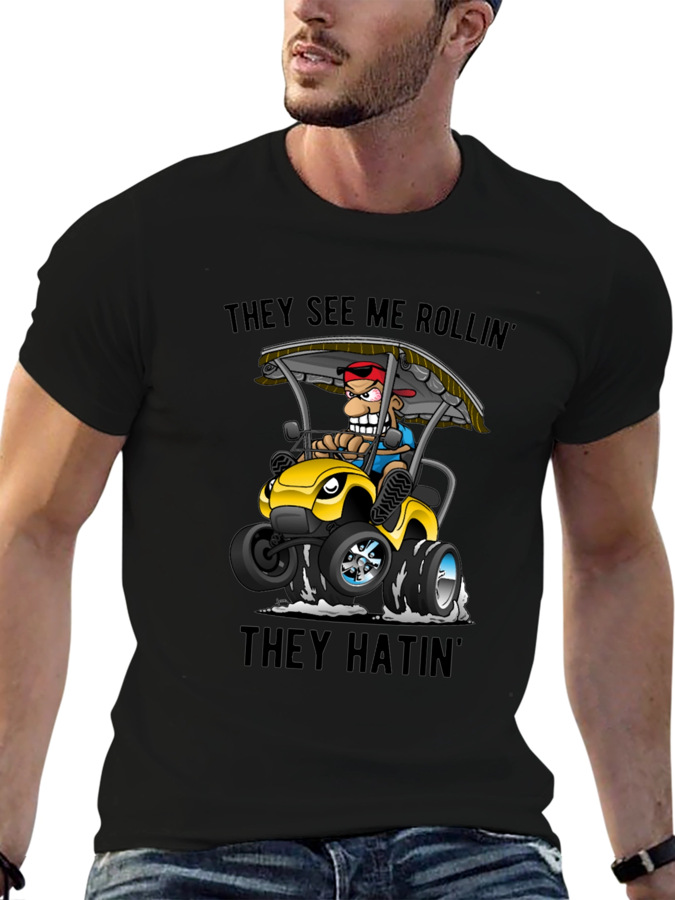 They See Me Rollin Funny Cartoon T-Shirt