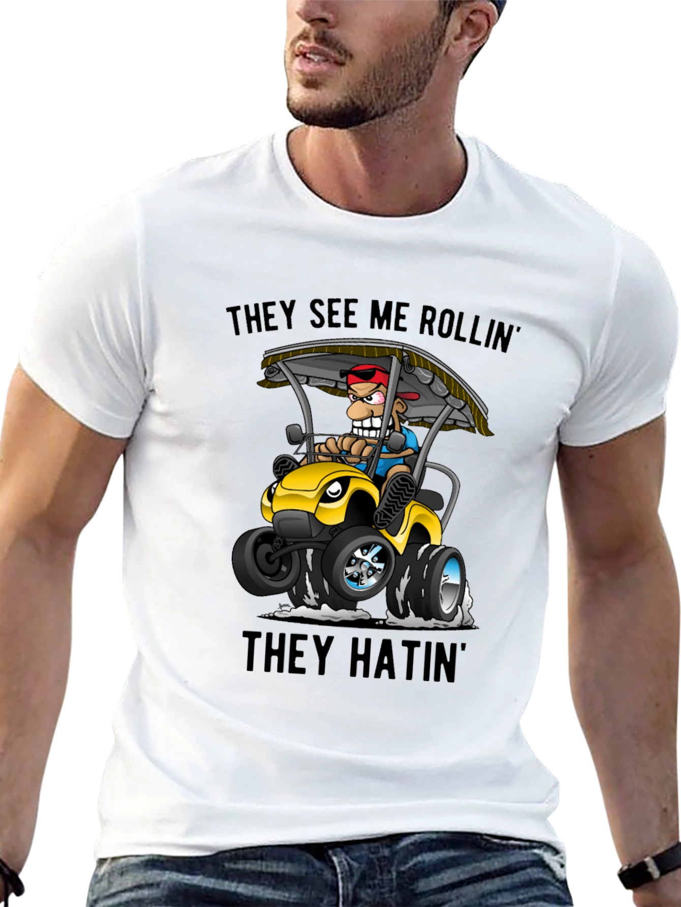 They See Me Rollin Funny Cartoon T-Shirt