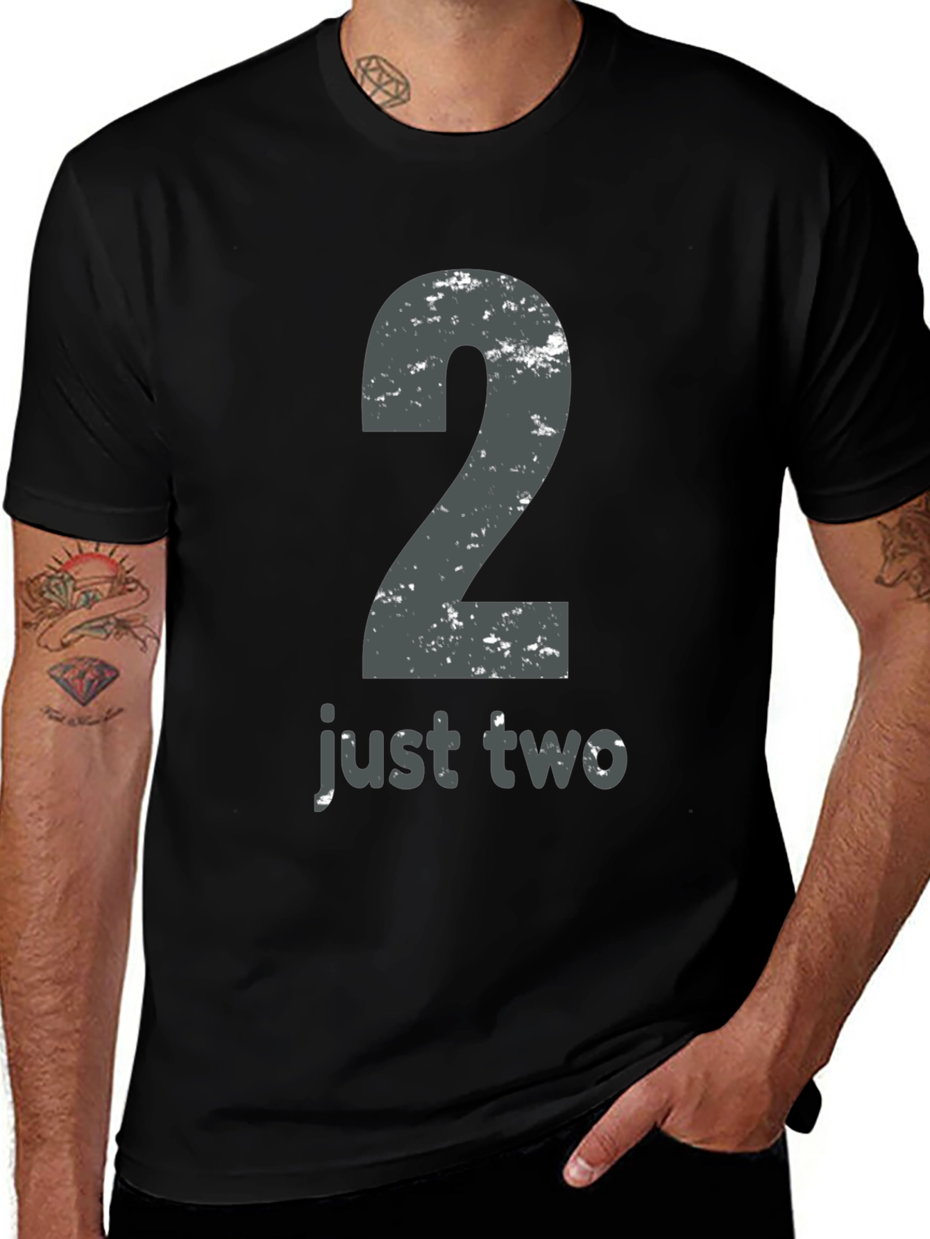 Just Two T-Shirt - Distressed Number 2 Tee