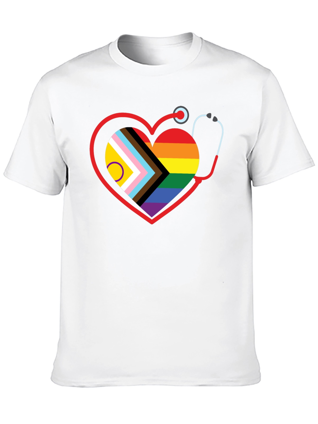 Pride Heart Stethoscope Graphic Tee