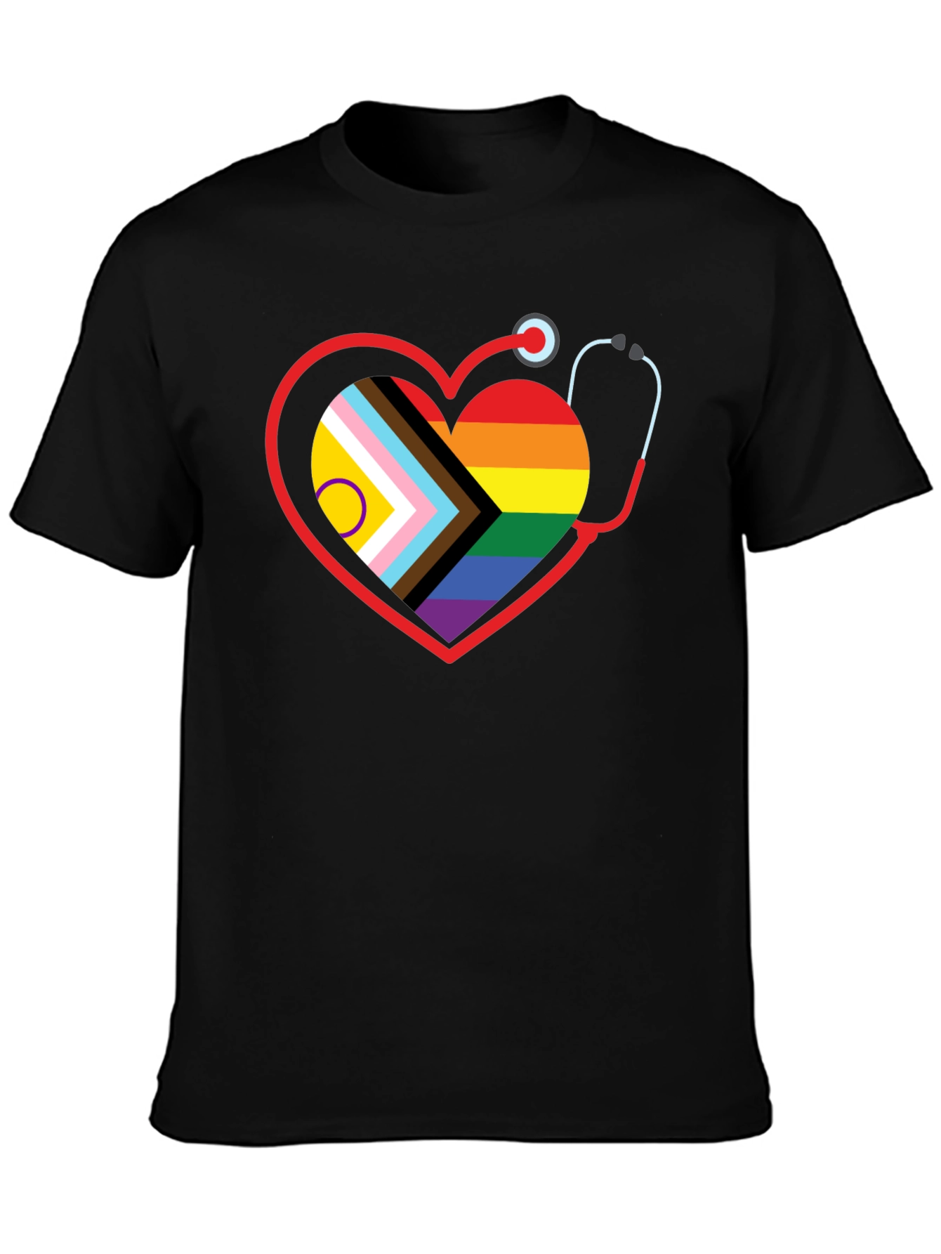 Pride Heart Stethoscope Graphic Tee