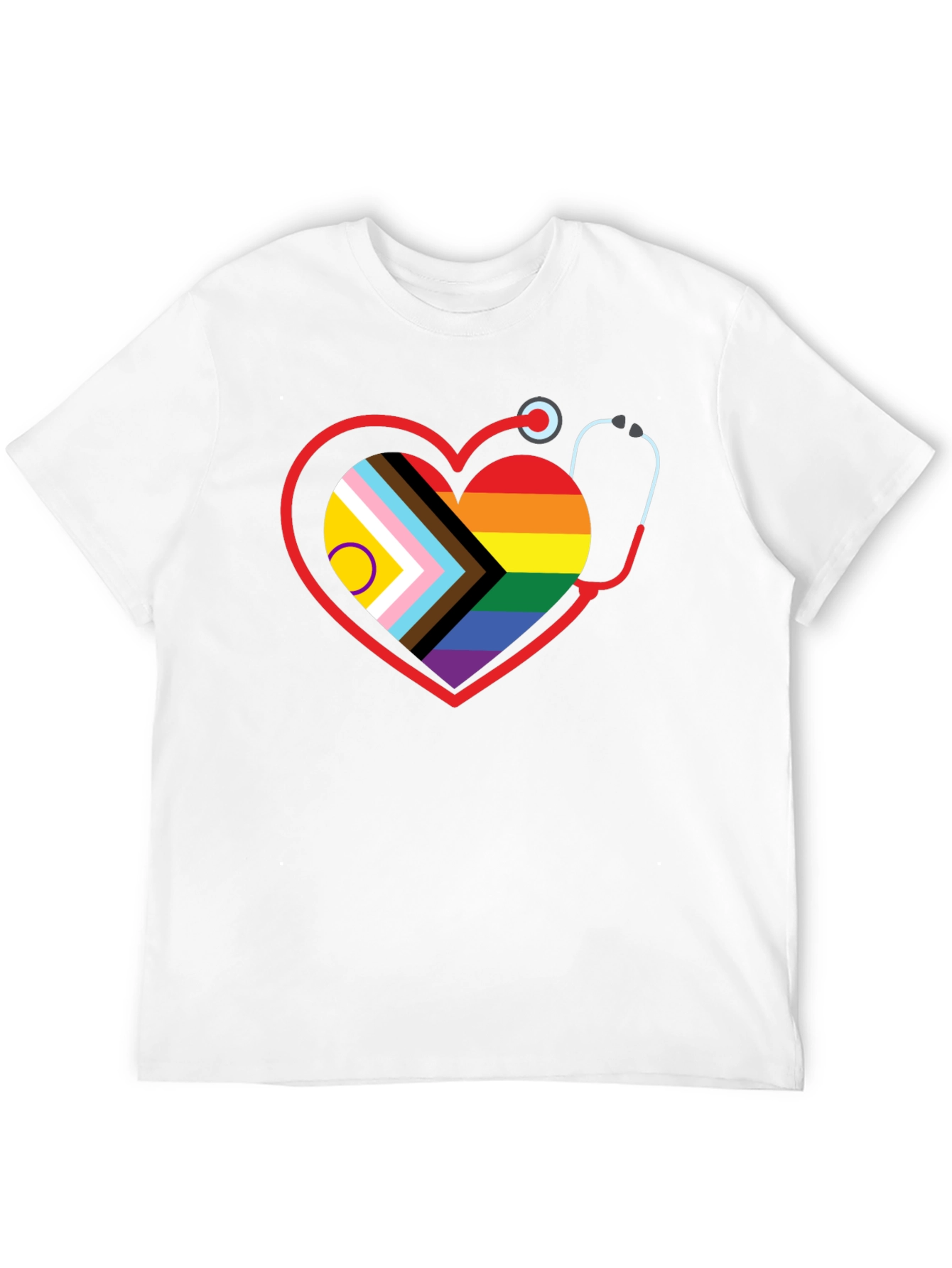 Pride Heart Stethoscope Graphic Tee