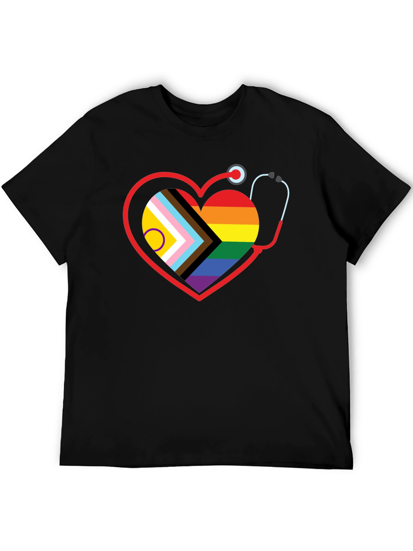 Pride Heart Stethoscope Graphic Tee
