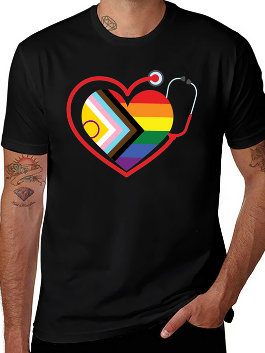 Pride Heart Stethoscope Graphic Tee