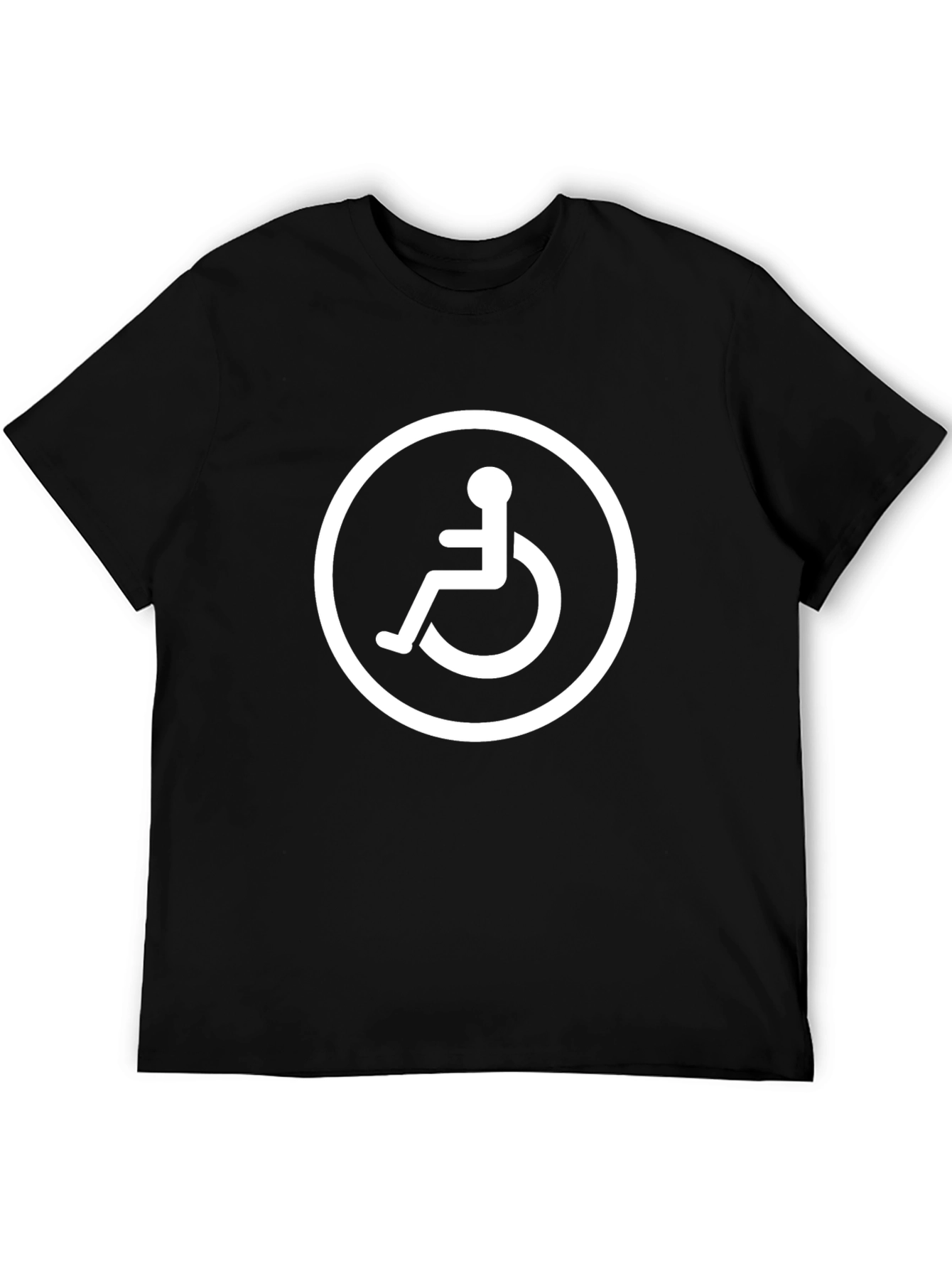 Wheelchair Symbol Black T-Shirt - Accessibility Awareness