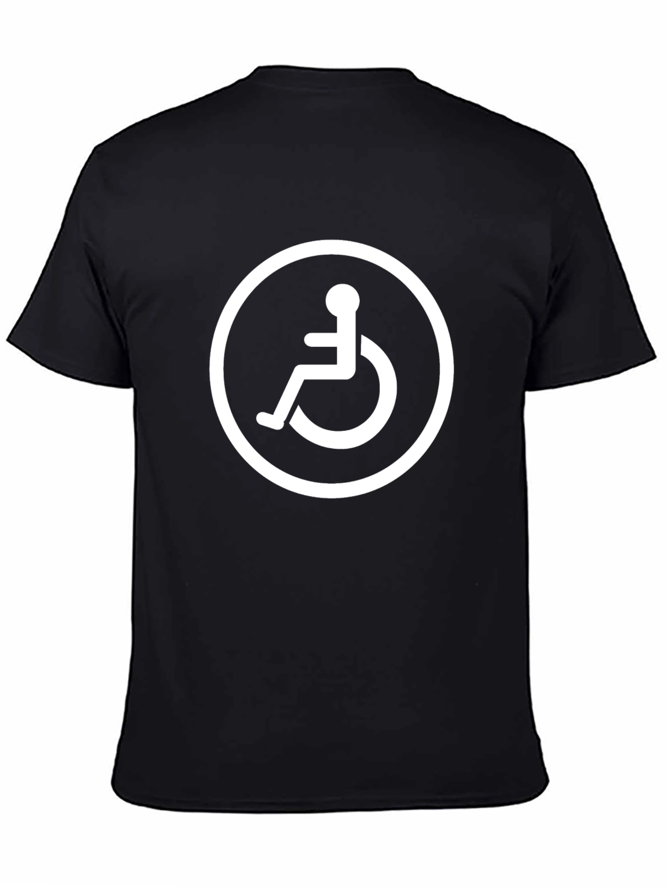 Wheelchair Symbol Black T-Shirt - Accessibility Awareness