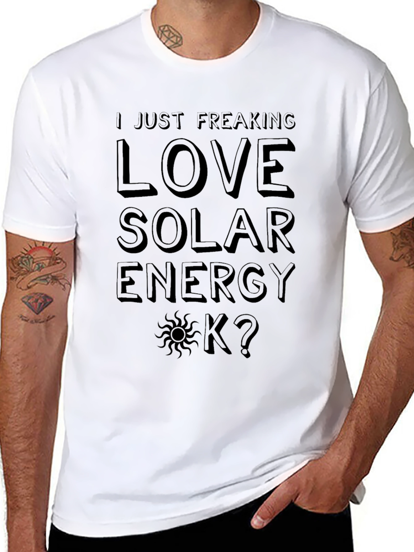 I Love Solar Energy Graphic T-Shirt