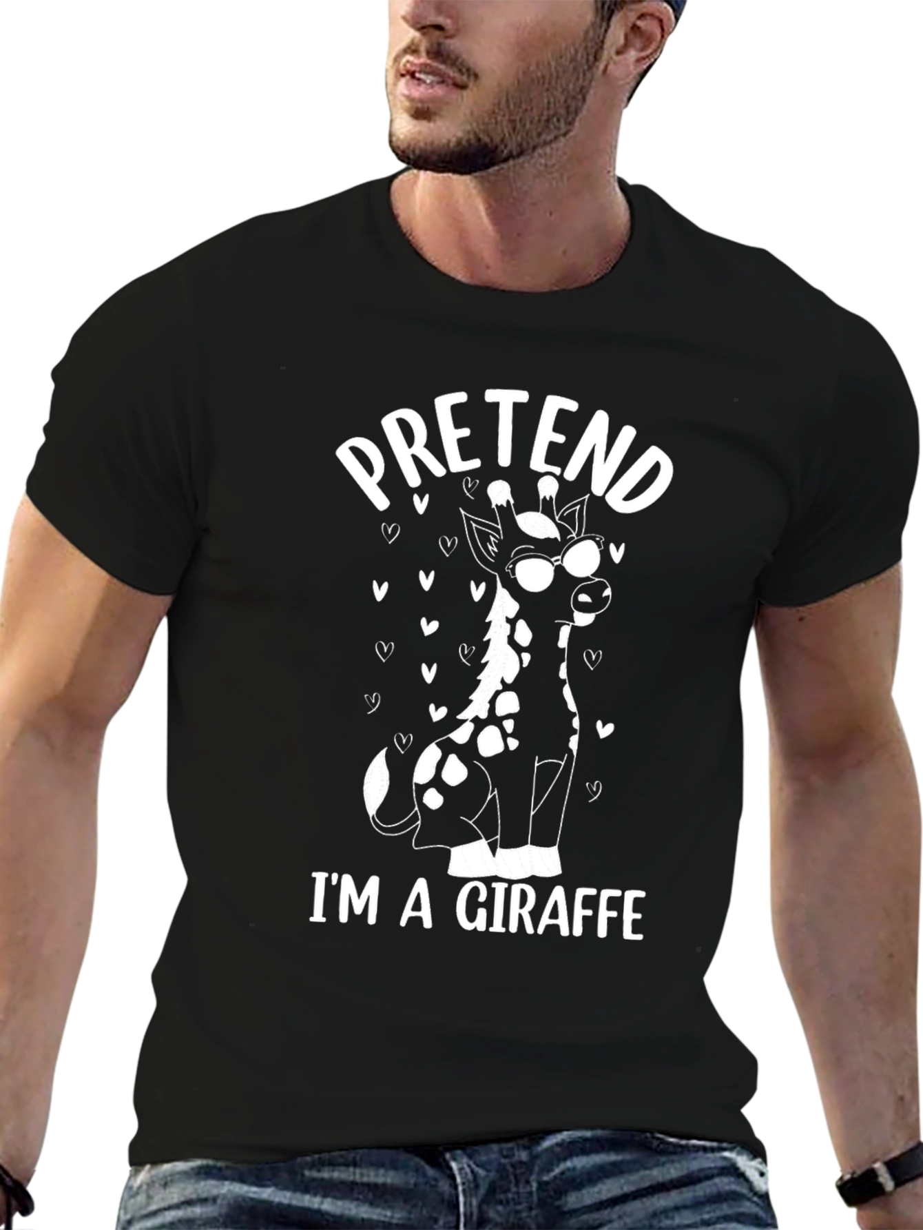 Pretend Im a Giraffe Tee - Funny Animal T-Shirt