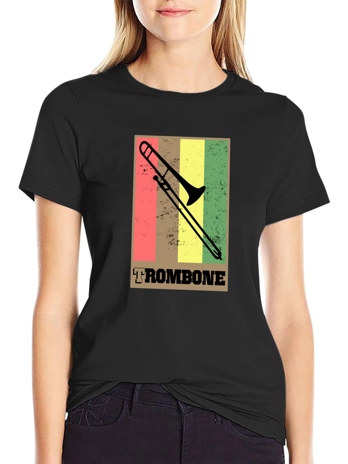 Retro Trombone T-Shirt - Music Lovers Tee