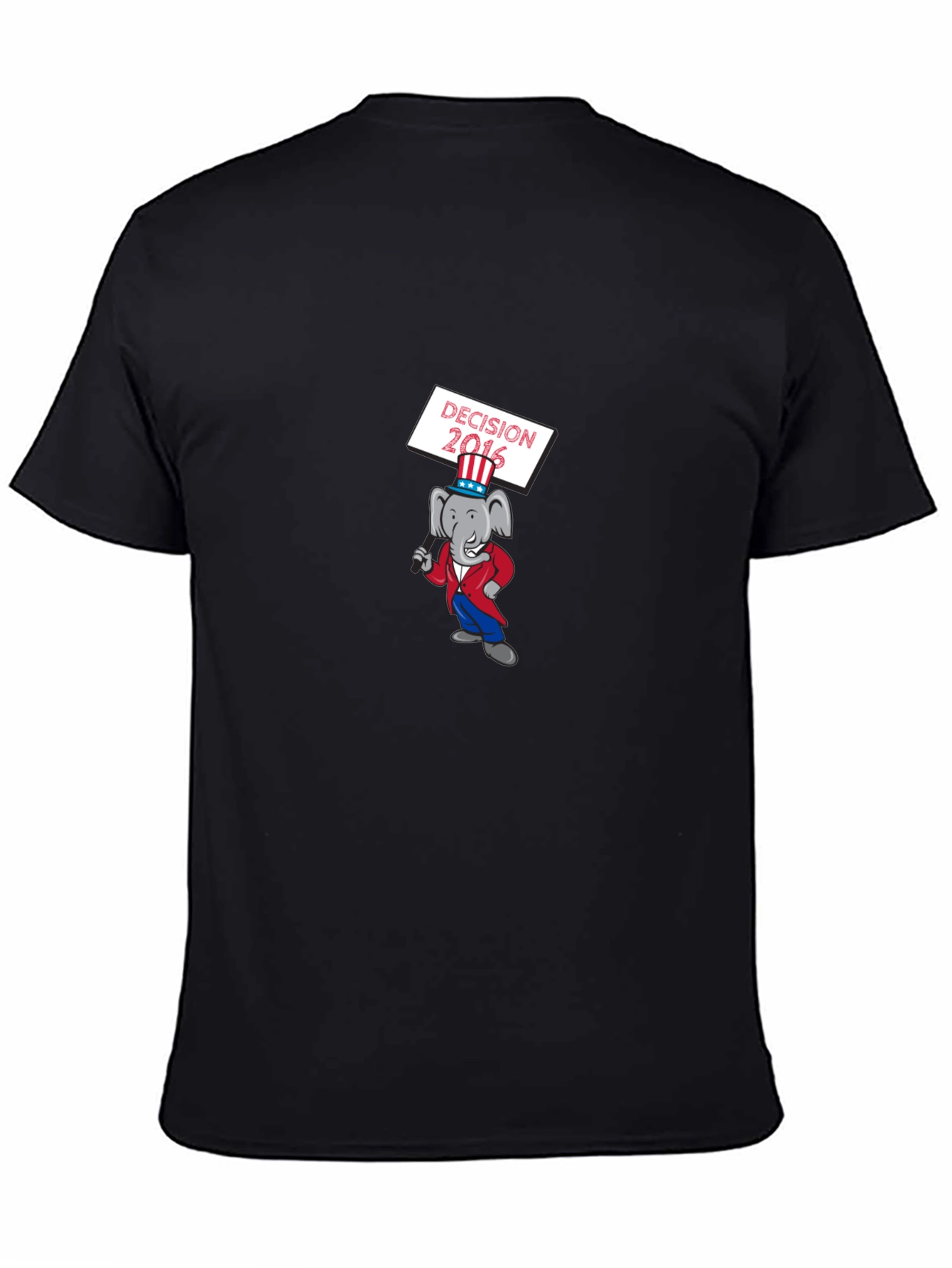Decision 2016 Elephant Graphic Tee - Black Cotton T-Shirt