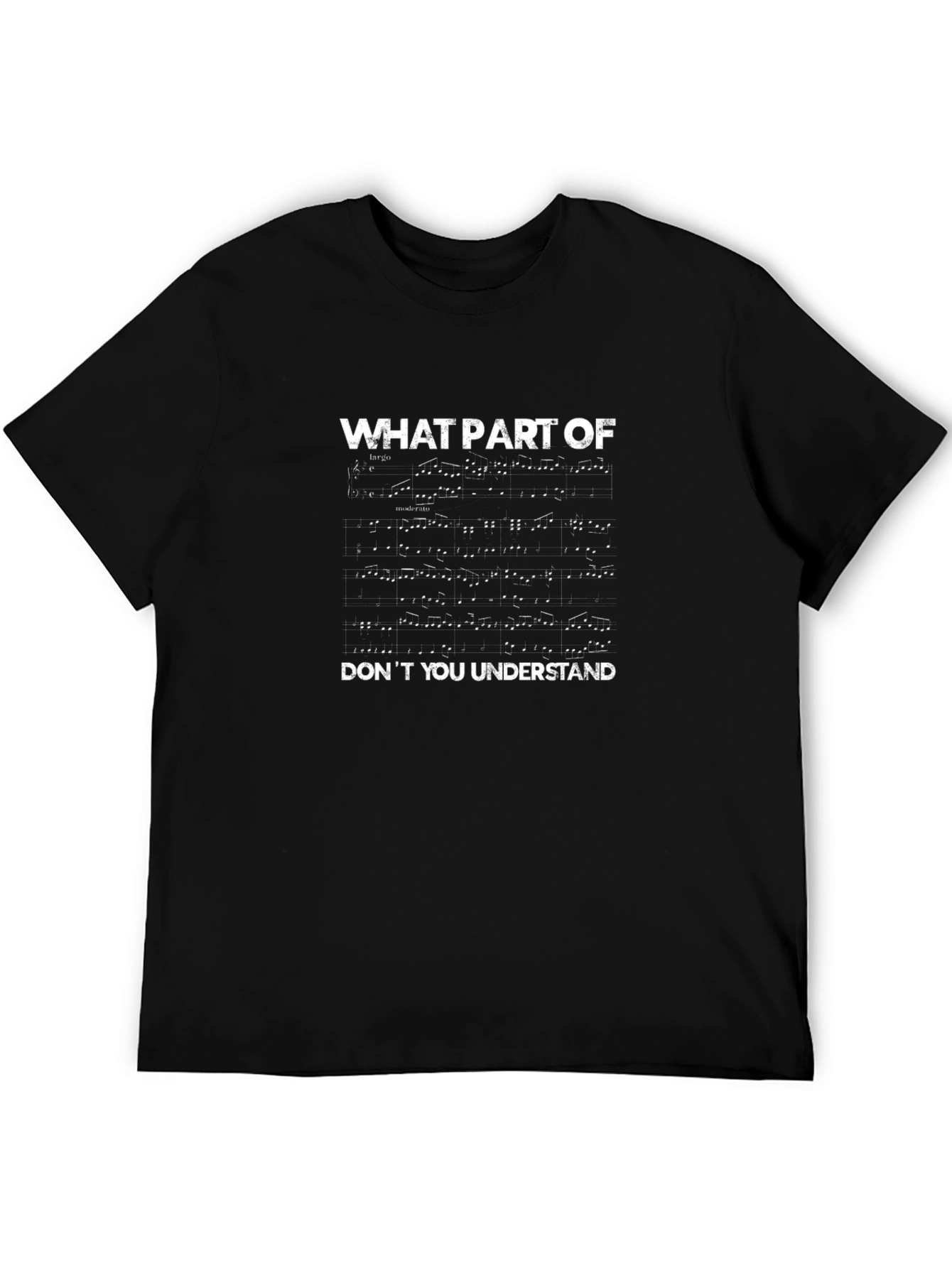 Music Sheet Pun Black T-Shirt