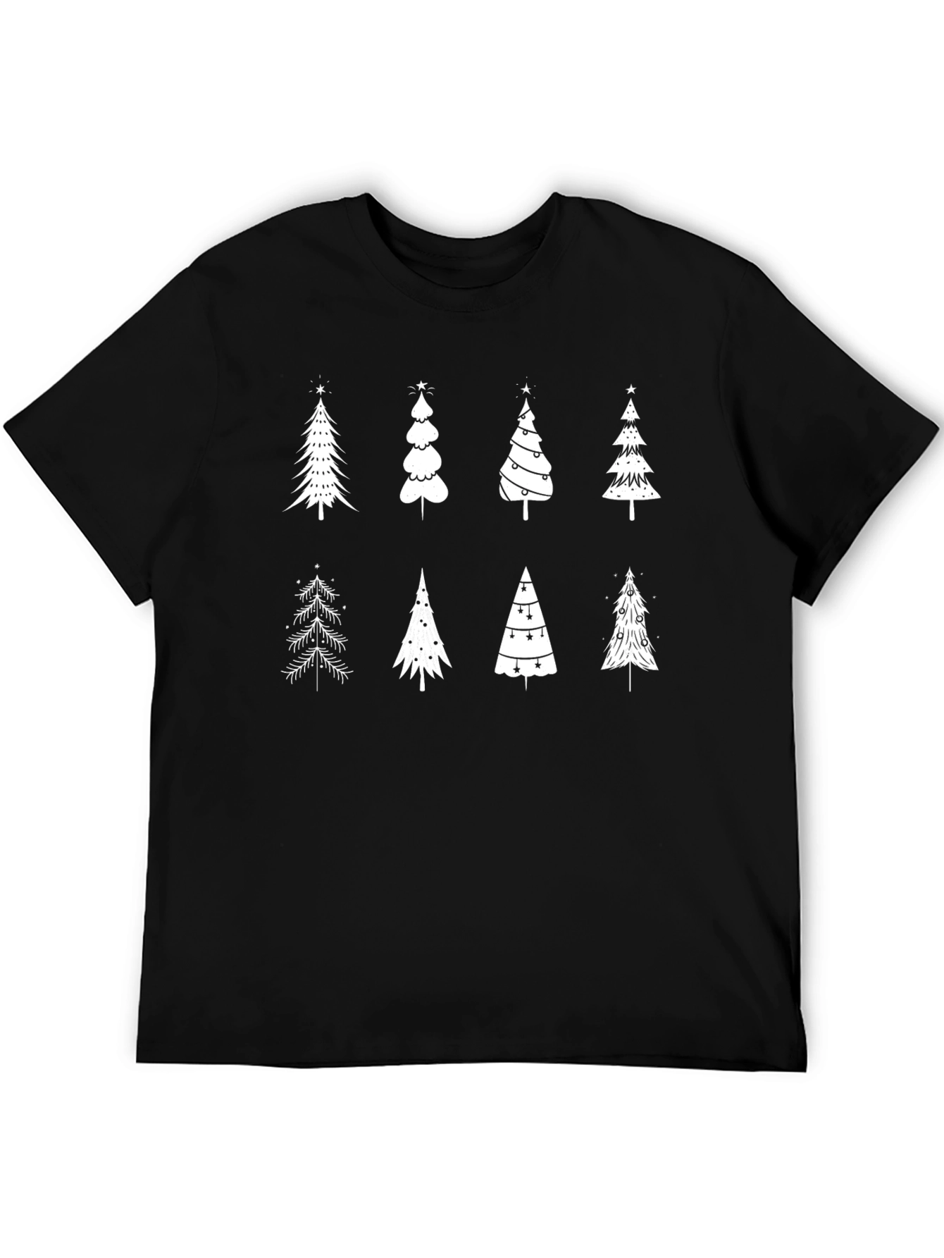 Christmas Trees Graphic Print T-Shirt