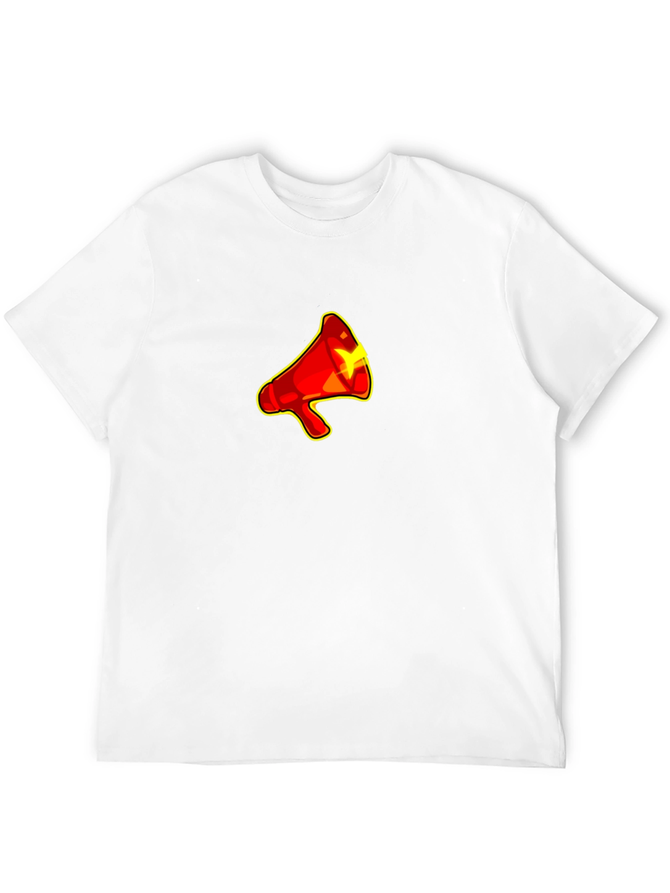 Red Megaphone Graphic Black T-Shirt