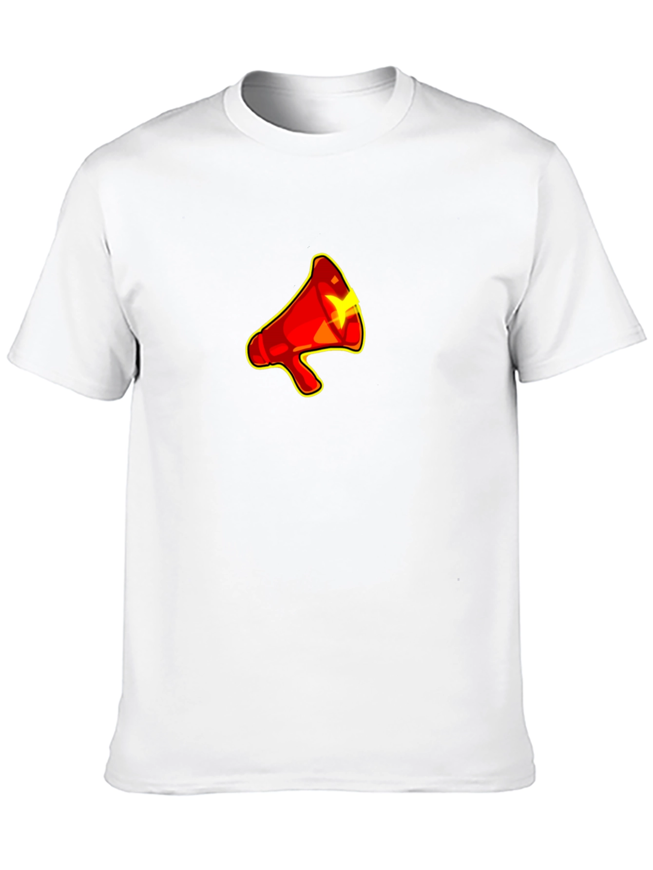 Red Megaphone Graphic Black T-Shirt