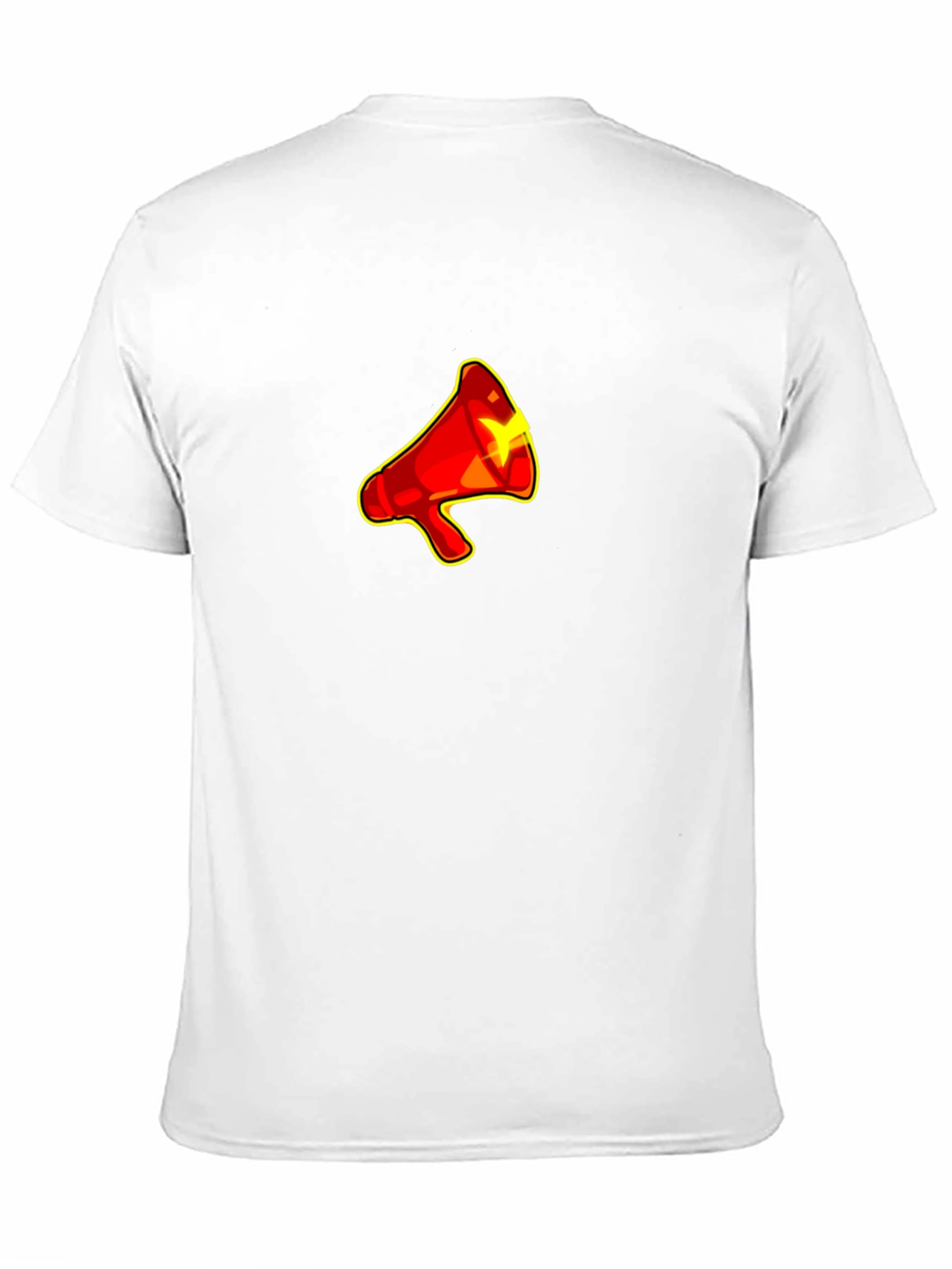 Red Megaphone Graphic Black T-Shirt