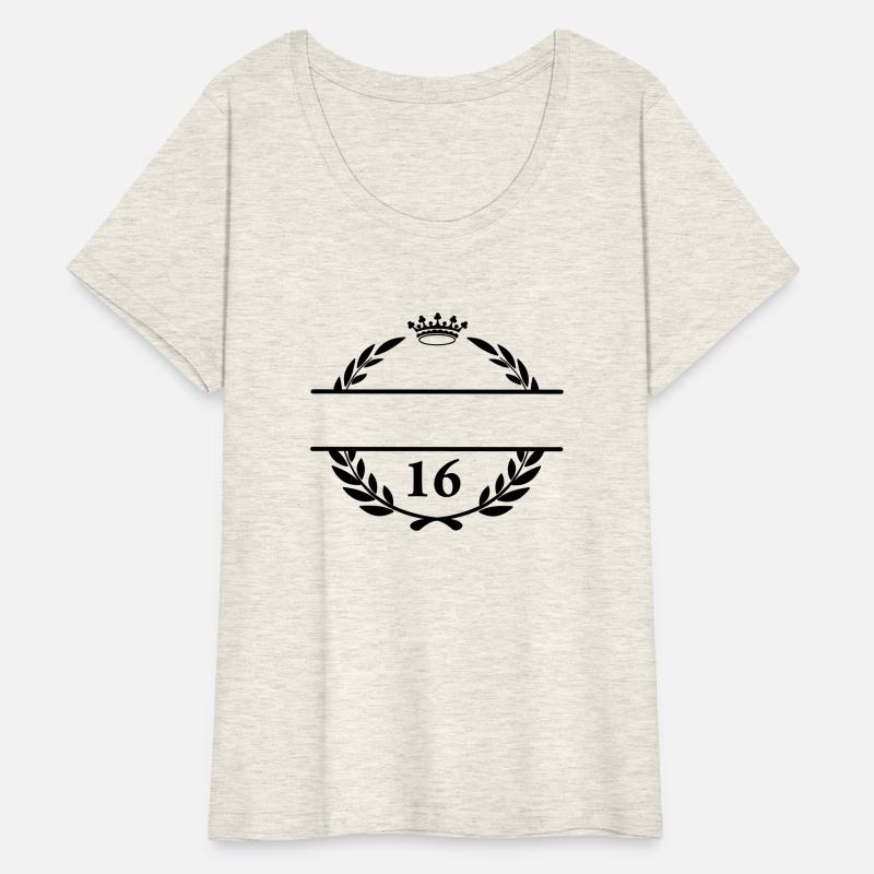 Laurel wreath and crown for name With number 16