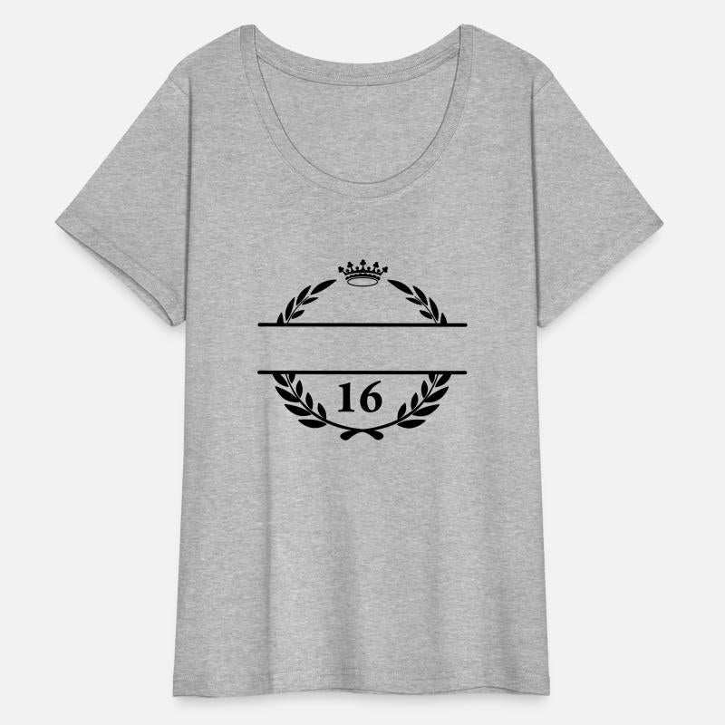 Laurel wreath and crown for name With number 16